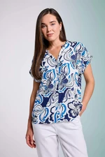 DEFACTO Regular Fit Crew Neck Patterned Short Sleeve Shirt