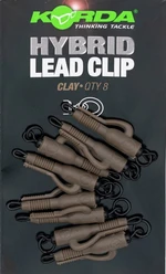 Korda závěsky hybrid lead clips 8 ks - clay