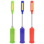 COB+LED Rotatable Emergency Worklight Outdoor Multifunctional Work Light with Magnetic AAA Flashlight-Red/Blue/Green
