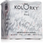 Kolorky Day Hearts jednorazové EKO plienky veľkosť M 5-8 Kg 21 ks