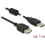 Delock #####USB-Kabel USB 2.0 #####USB-A Stecker, #####USB-A Buchse 1.00 m čierna s feritovým jadrom