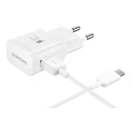 Gyorstöltő Samsung EP-TA20EWE USB-C kábellel, White