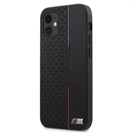 BMW PU Triangles Tricolor Line Tok  iPhone 12 mini, Black