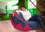 BEANBAG Sedací vak 189x140 duo pink - jeans