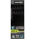 Matrix návazec mxc-2 x-strong pole rig barbless 10 cm - size 16 0,165 mm