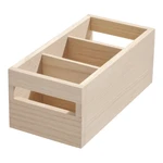 Úložný box z dreva paulownia iDesign Wood Handled, 12,7 x 25,4 cm