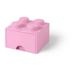 Svetloružový úložný box štvorec LEGO®