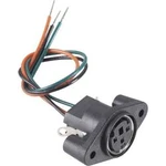 Mini DIN konektor TRU COMPONENTS TC-2526001 zásuvka, vestavná vertikální, pólů 4, černá, 100 ks