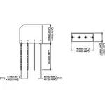 Můstkový usměrňovač IR 2KBB40, U(RRM) 400 V, U(FM) 1 V, I(F) 2 A, D-37