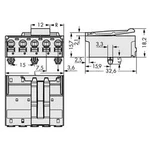 Konektor do DPS WAGO 2092-3524/020-000, 32.60 mm, pólů 4, rozteč 7.50 mm, 50 ks