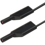 SKS Hirschmann MLS SIL WS 100/1 bezpečnostní měřicí kabely [lamelová zástrčka 4 mm - lamelová zástrčka 4 mm] černá, 1.00 m