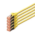 Síťový kabel RJ45 Digitus DK-1644-100-Y-5, CAT 6, S/FTP, 10.00 m, žlutá