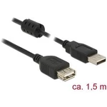 Prodlužovací kabel Delock DELOCK Verläng. Kabel USB 2.0 Typ-A 1,5m 84884, 1.50 m, černá