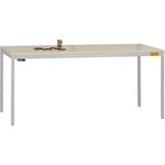 Manuflex LD1118.9006 ESD pracovní stůl UNIDESK s Melaminplatte, hliníkově stříbrná podobný RAL 9006, Šxhxv = 2000 x 800 x 720-730 mm