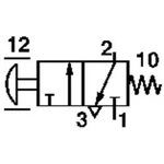 Mechanický ventil pneumatiky Norgren SP/M1553B/1/N, 3/2-cestné