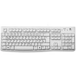 Klávesnice Logitech K120 Keyboard, odolné proti stříkající vodě, bílá