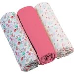 BabyOno Diaper Super Soft látkové pleny Pink 70 × 70 cm 3 ks