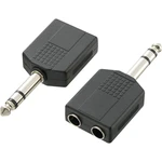 SpeaKa Professional SP-7870192  jack audio Y adaptér [1x jack zástrčka 6,35 mm - 2x jack zásuvka 6,35 mm] čierna