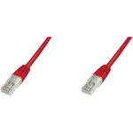 Digitus DK-1511-100/R RJ45 sieťové káble, prepojovacie káble CAT 5e U/UTP 10.00 m červená  1 ks