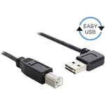 Delock #####USB-Kabel USB 2.0 #####USB-A Stecker, #####USB-B Stecker 2.00 m čierna pozlátené kontakty, UL certifikácia