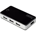 USB 2.0 hub Digitus DA-70222, 7 portů, 85 mm, čierna, strieborná