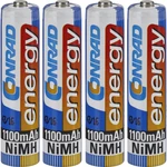 mikrotužkový akumulátor typu AAA  Ni-MH Conrad energy HR03 251111, 1100 mAh, 1.2 V, 4 ks