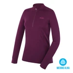 Husky Aron Zip L M, deep magenta Dámská merino mikina