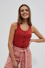 Ribbed top with buttons