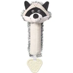 BabyOno Squeaky Toy with Teether pískacia hračka s hryzadielkom Racoon Rocky 1 ks