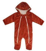 Kojenecký overal VELVET, Baby Fox - hnědý, Mamatti, vel. 62 (2-3m)