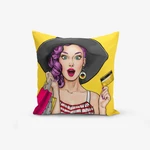 Obliečka na vankúš s prímesou bavlny Minimalist Cushion Covers Pop Art Women, 45 × 45 cm