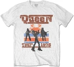 Queen Camiseta de manga corta 1976 Tour Silhouettes Blanco L