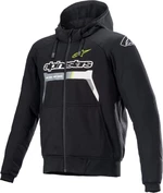 Alpinestars Chrome Ignition Hoodie Black/Yellow Fluorescent 3XL Geacă textilă