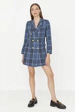 Trendyol Navy Blue Woven Button Detailed Jacket Dress