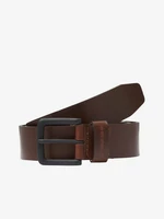 Dark brown men's leather belt Jack & Jones Roma
