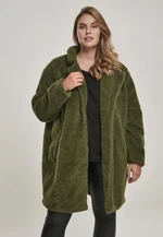 Women's Oversized Sherpa Coat Olive