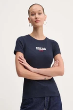 Tričko Guess Jeans tmavomodrá barva, W4YI64 KA0H1