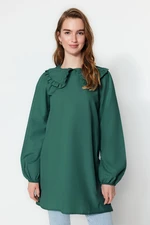 Trendyol Mint Baby Collar Woven Tunic