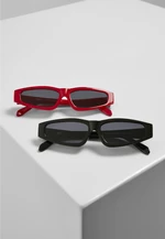 Lefkada 2-Pack Sunglasses Black/Black+Red/Black