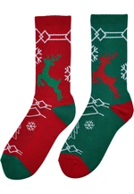 Fancy X-Mas Pattern Socks 2-Pack multicolor