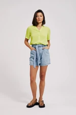 Women's denim shorts MOODO - light blue