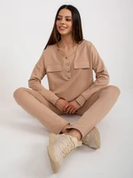 Casual Camel trouser set