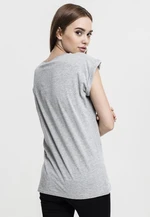 Women's T-shirt with extended shoulder grey