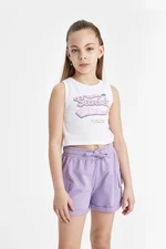 DEFACTO Girl's Crew Neck Printed Undershirt