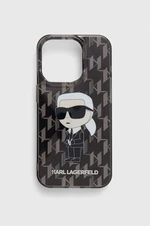 Puzdro na mobil Karl Lagerfeld iPhone 15 Pro 6.1" čierna farba