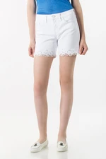 Krátke nohavice - TOMMY HILFIGER ROME RW SHORT BATIKA biele