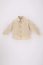 DEFACTO Baby Boy Shirt Collar Poplin Long Sleeve Shirt