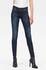 Rifle - G-STAR Lynn Mid Skinny Wmn tmavomodré