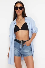 Trendyol Blue Denim Mini Shorts