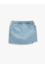 Koton Mini Denim Shorts Skirt Cotton